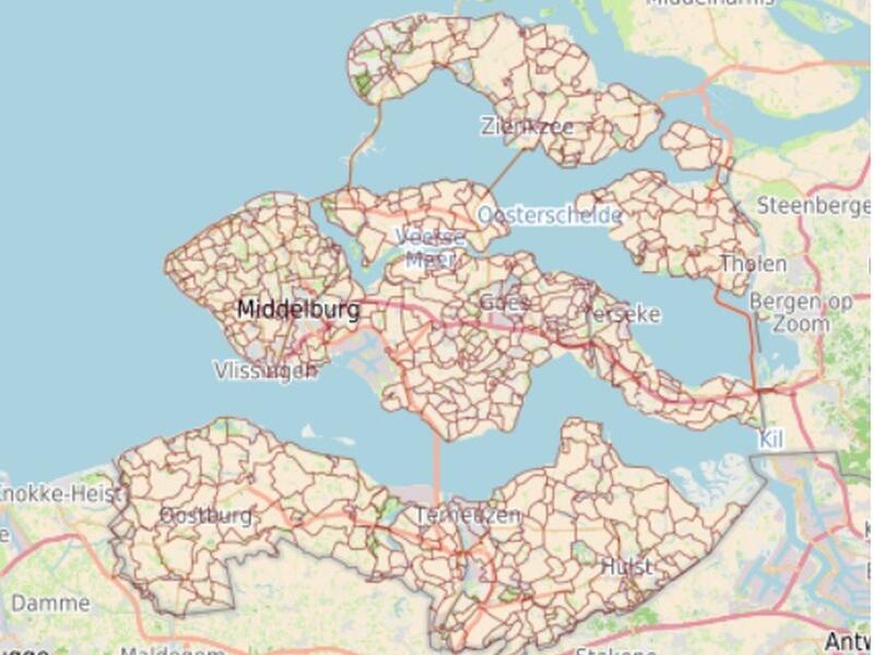 kaart routeplanner zeeland